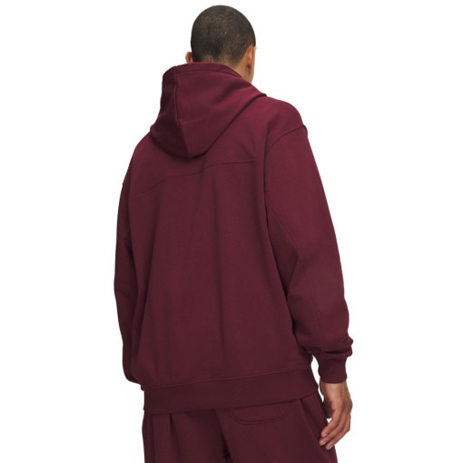 Męska bluza nierozpinana z kapturem Under Armour UA Rival LW Graphic Hoodie - burgundowa