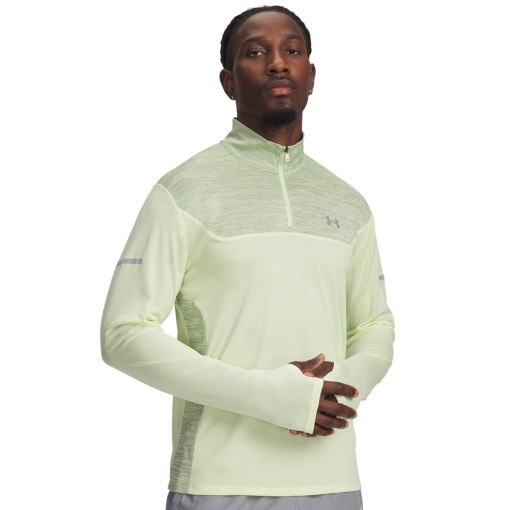  UNDER ARMOUR Męska bluza treningowa nierozpinana bez kaptura Under Armour UA Tech Utility 1/4 Zip  zielona Zielony