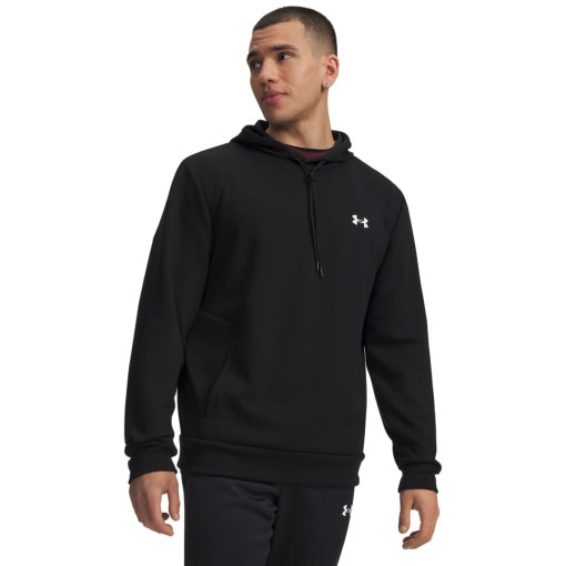 Obrazek dla: UNDER ARMOUR Męska bluza treningowa nierozpinana z kapturem Under Armour Flex Fleece Hoodie  czarna Czarny