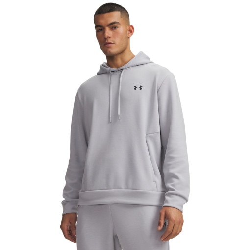 Obrazek dla: UNDER ARMOUR Męska bluza treningowa nierozpinana z kapturem Under Armour Flex Fleece Hoodie szara Szary