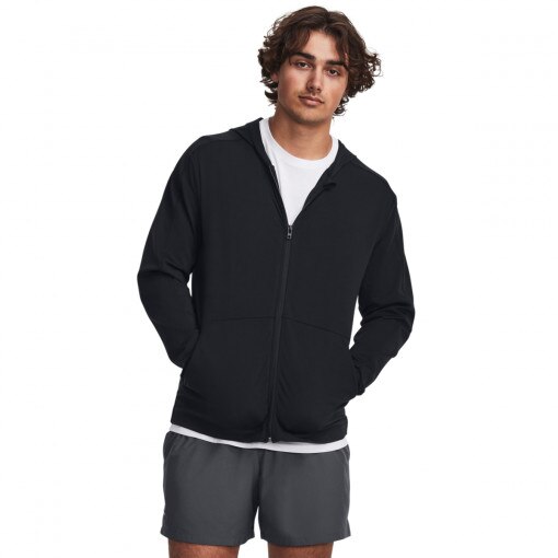 UNDER ARMOUR Męska bluza treningowa rozpinana z kapturem Under Armour UA Meridian FZ  czarna Czarny