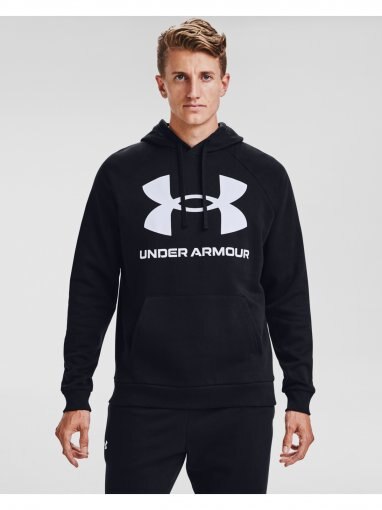 UNDER ARMOUR Męska bluza treningowa UNDER ARMOUR Rival Fleece Big Logo HD  czarna Czarny