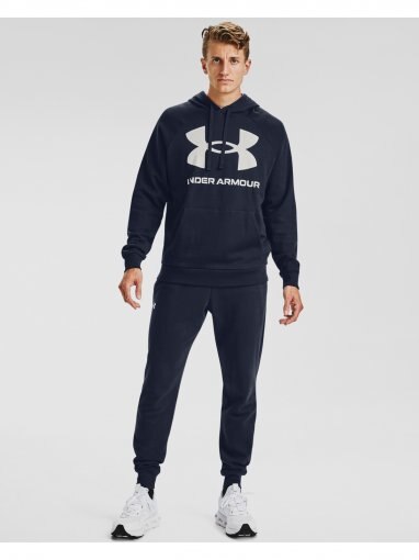 Męska bluza treningowa UNDER ARMOUR Rival Fleece Big Logo HD - granatowa