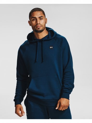 UNDER ARMOUR Męska bluza dresowa z kapturem UNDER ARMOUR Rival Fleece Hoodie  granatowa Granatowy