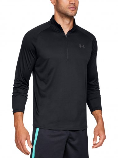 UNDER ARMOUR Męska bluza treningowa UNDER ARMOUR Tech 2.0 1/2 Zip  czarna Czarny