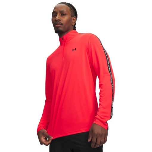 Obrazek dla: UNDER ARMOUR Męska bluza treningowa Under Armour UA Tech Taping 1/2 Zip czerwona Czerwony
