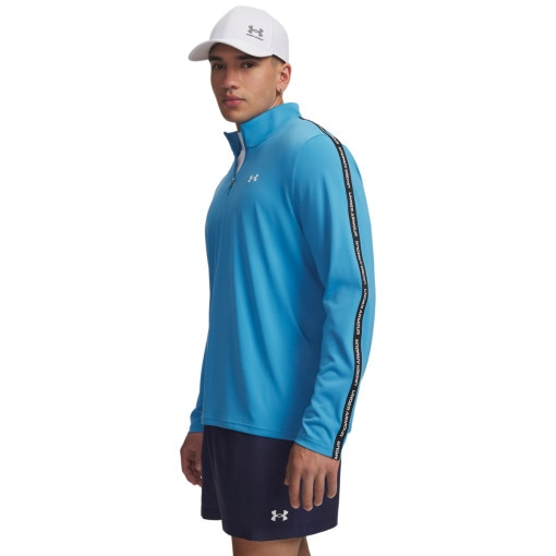 Obrazek dla: UNDER ARMOUR Męska bluza treningowa Under Armour UA Tech Taping 1/2 Zip niebieska Niebieski