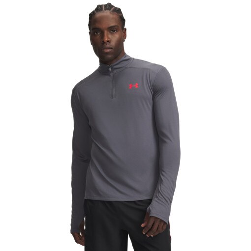 Obrazek dla: UNDER ARMOUR Męska bluza treningowa Under Armour UA Tech Utility 1/4 Zip  szara Szary