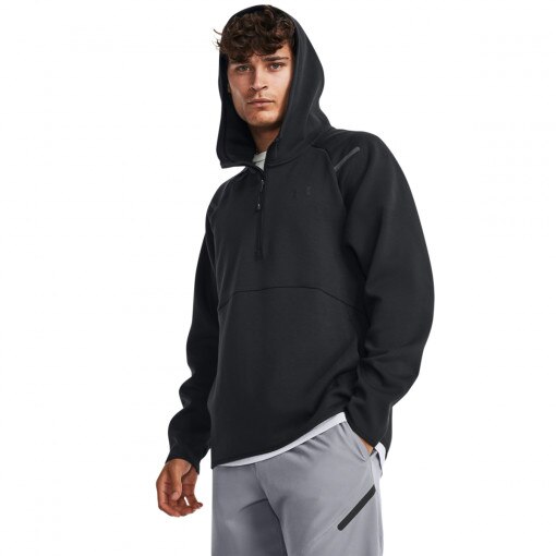 UNDER ARMOUR Męska bluza treningowa Under Armour UA Unstoppable Flc Hoodie  czarna Czarny