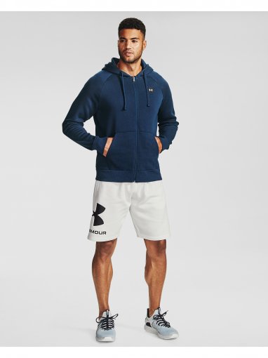 Męska bluza dresowa rozpinana z kapturem UNDER ARMOUR UA Rival Fleece FZ Hoodie - granatowa