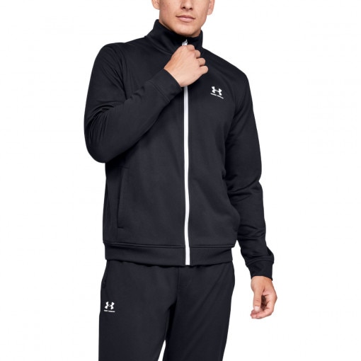  UNDER ARMOUR Męska bluza UNDER ARMOUR SPORTSTYLE TRICOT JACKET  czarna Czarny
