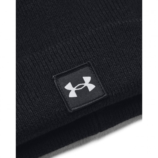 Męska czapka treningowa Under Armour UA Halftime Shallow Cuff - czarna