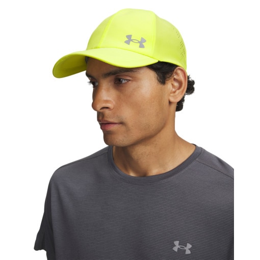 Obrazek dla: UNDER ARMOUR Męska czapka z daszkiem do biegania Under Armour M Isochill Launch Adj  żółta Żółty
