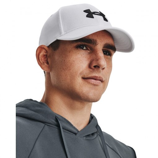 UNDER ARMOUR Męska czapka z daszkiem Under Armour Men's UA Blitzing Adj  biała Biały