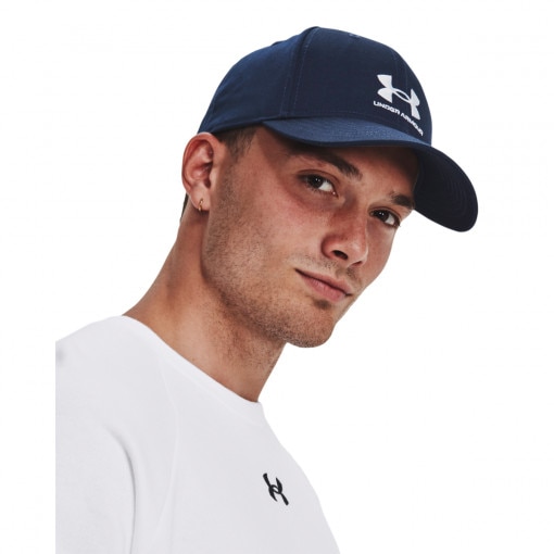 UNDER ARMOUR Męska czapka z daszkiem Under Armour Mens Sportstyle Lockup Adj  granatowa Granatowy