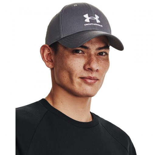 UNDER ARMOUR Męska czapka z daszkiem Under Armour Mens Sportstyle Lockup Adj  szara Szary