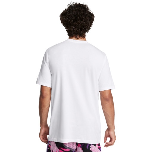 Męska koszulka do koszykówki Under Armour Curry Logo Trend - biała