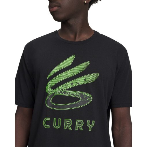 Męska koszulka do koszykówki Under Armour Curry Logo Trend - czarna