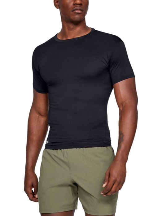 UNDER ARMOUR Męska koszulka kompresyjna UNDER ARMOUR TAC HG COMP T  czarna  Czarny