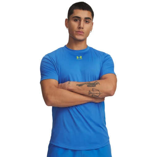  UNDER ARMOUR Męska koszulka piłkarska Under Armour UA M Challenger Pro SS  niebieska Niebieski
