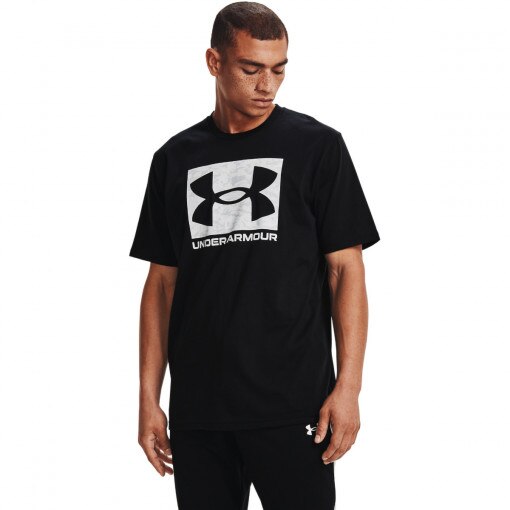 UNDER ARMOUR Męska koszulka treningowa UNDER ARMOUR ABC CAMO BOXED LOGO SS  czarna Czarny