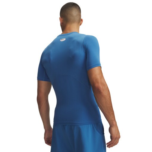 Męska koszulka treningowa Under Armour UA HG Armour Comp SS - niebieska