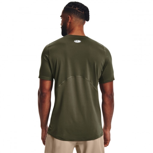 Męska koszulka treningowa Under Armour UA HG Armour Fitted SS - khaki