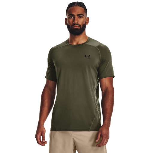 UNDER ARMOUR Męska koszulka treningowa Under Armour UA HG Armour Fitted SS  khaki Khaki
