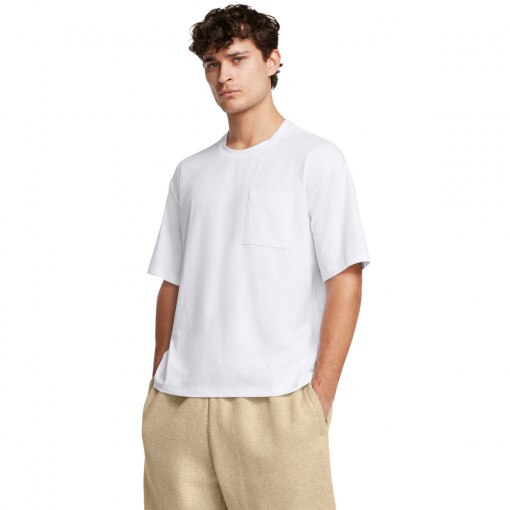 UNDER ARMOUR Męska koszulka treningowa Under Armour UA Meridian Pocket SS  biała Biały