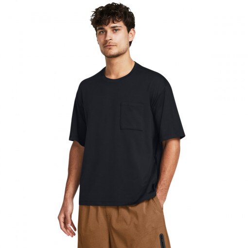 UNDER ARMOUR Męska koszulka treningowa Under Armour UA Meridian Pocket SS  czarna Czarny