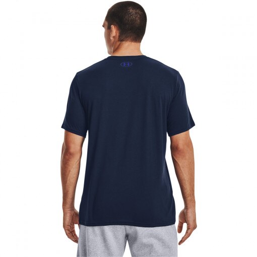 Męska koszulka treningowa Under Armour UA TEAM ISSUE WORDMARK SS - granatowa