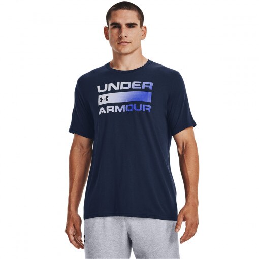 Obrazek dla: UNDER ARMOUR Męska koszulka treningowa Under Armour UA TEAM ISSUE WORDMARK SS  granatowa Granatowy