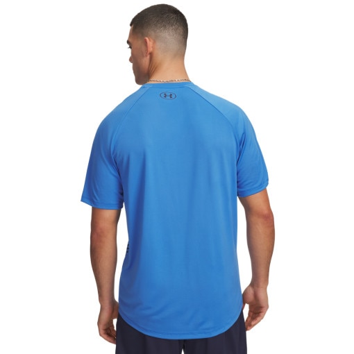Męska koszulka treningowa Under Armour UA Tech Fade SS - niebieska
