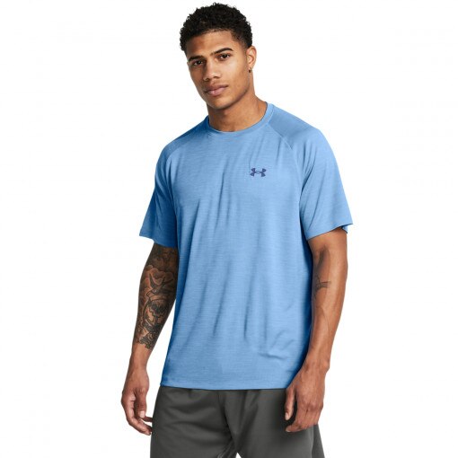 UNDER ARMOUR Męska koszulka treningowa Under Armour UA Tech Textured SS  niebieska Niebieski