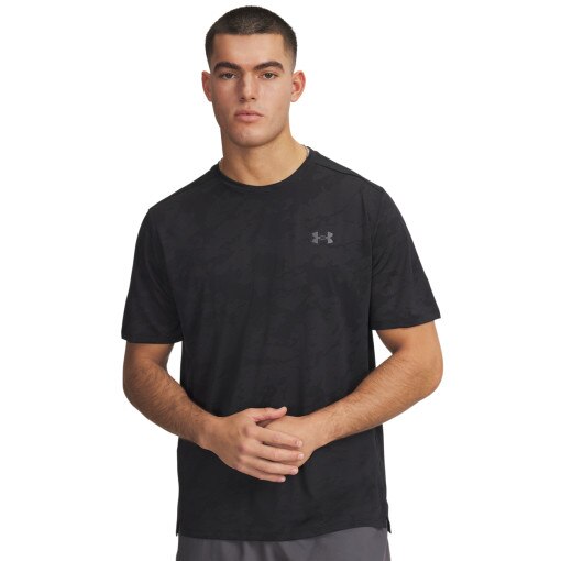 UNDER ARMOUR Męska koszulka treningowa Under Armour UA Tech Vent Jcqrd SS  czarna Czarny