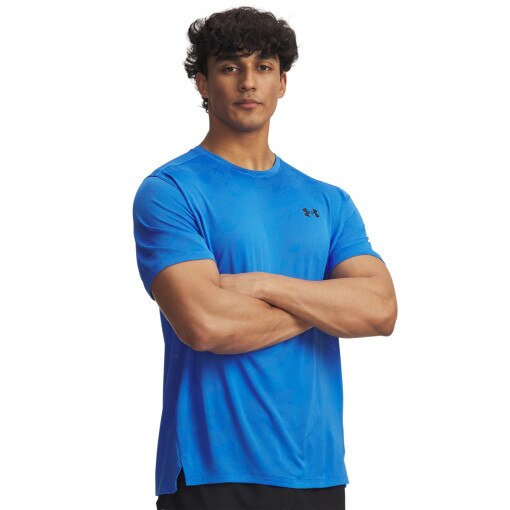UNDER ARMOUR Męska koszulka treningowa Under Armour UA Tech Vent Jcqrd SS  niebieska Niebieski