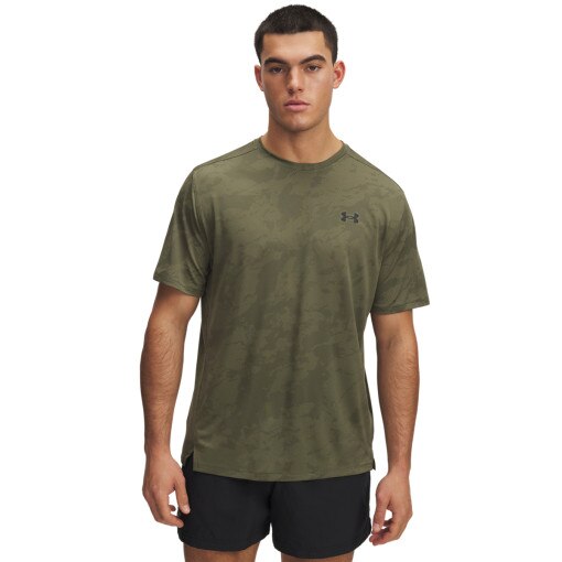 UNDER ARMOUR Męska koszulka treningowa Under Armour UA Tech Vent Jcqrd SS  zielona Khaki