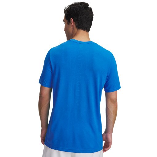 Męska koszulka treningowa Under Armour Vanish Seamless Novelty SS - niebieska