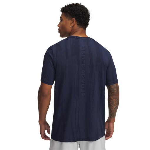 Męska koszulka treningowa Under Armour Vanish Seamless Novelty SS - granatowa