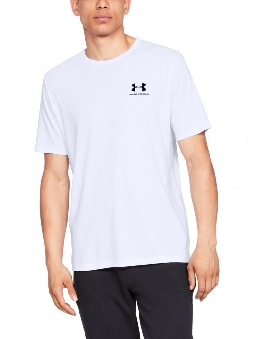 UNDER ARMOUR Męska koszulka UNDER ARMOUR SPORTSTYLE LEFT CHEST SS  biała Biały