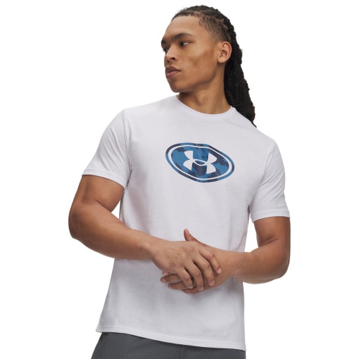Obrazek dla: UNDER ARMOUR Męska koszulka z krótkim rękawem Under Armour UA Lockertag Print SS  biała Biały