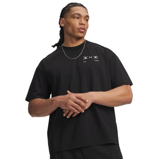 Obrazek dla: UNDER ARMOUR Męska koszulka z krótkim rękawem Under Armour UA M HWT ECHO LOGO OS SS  czarna Czarny