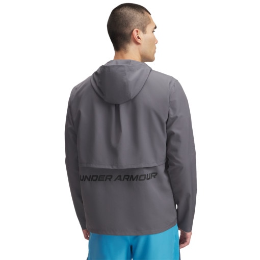 Męska kurtka do biegania Under Armour UA Storm Run Hooded Jacket - szara