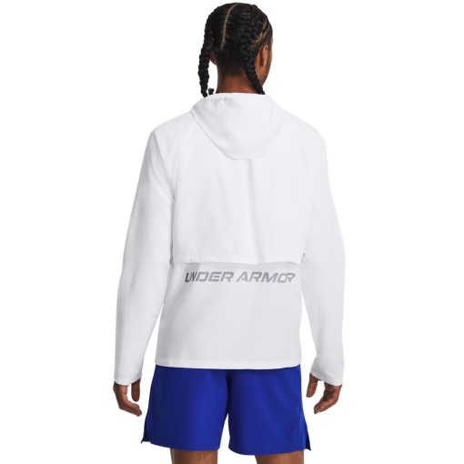 Męska kurtka do biegania Under Armour UA Storm Run Hooded Jacket - biała