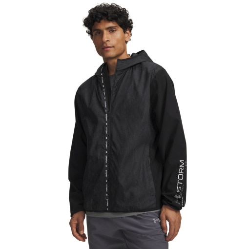 Obrazek dla: UNDER ARMOUR Męska kurtka do biegania Under Armour UA Velociti Cold Weather Storm  czarna Czarny