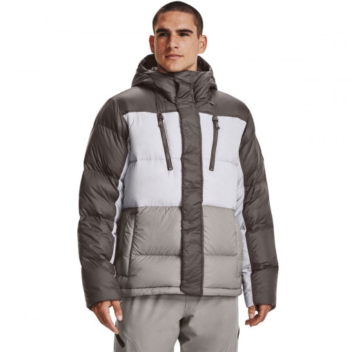 UNDER ARMOUR Męska kurtka z puchem naturalnym Under Armour CGI Down Blocked Jkt  brązowa Jasny brąz