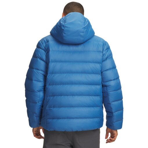 Męska kurtka puchowa Under Armour LEGEND DOWN HOODED JACKET - niebieska