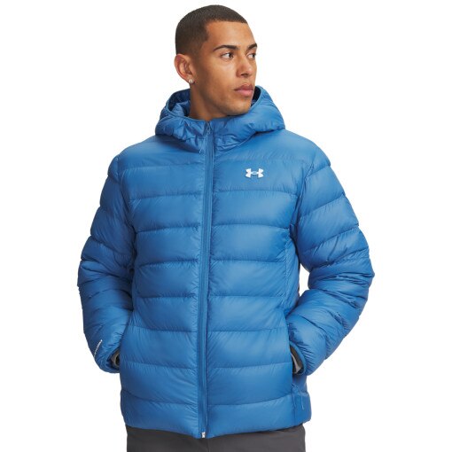 Obrazek dla: UNDER ARMOUR Męska kurtka puchowa Under Armour LEGEND DOWN HOODED JACKET  niebieska Niebieski