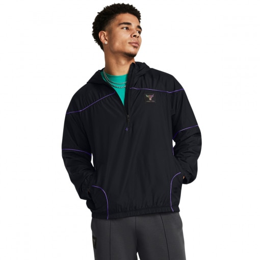 UNDER ARMOUR Męska kurtka treningowa Under Armour Project Rock Anorak Jacket  czarna Czarny