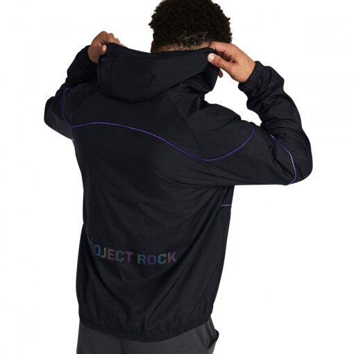 Męska kurtka treningowa Under Armour Project Rock Anorak Jacket - czarna